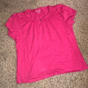 Pink peasant top